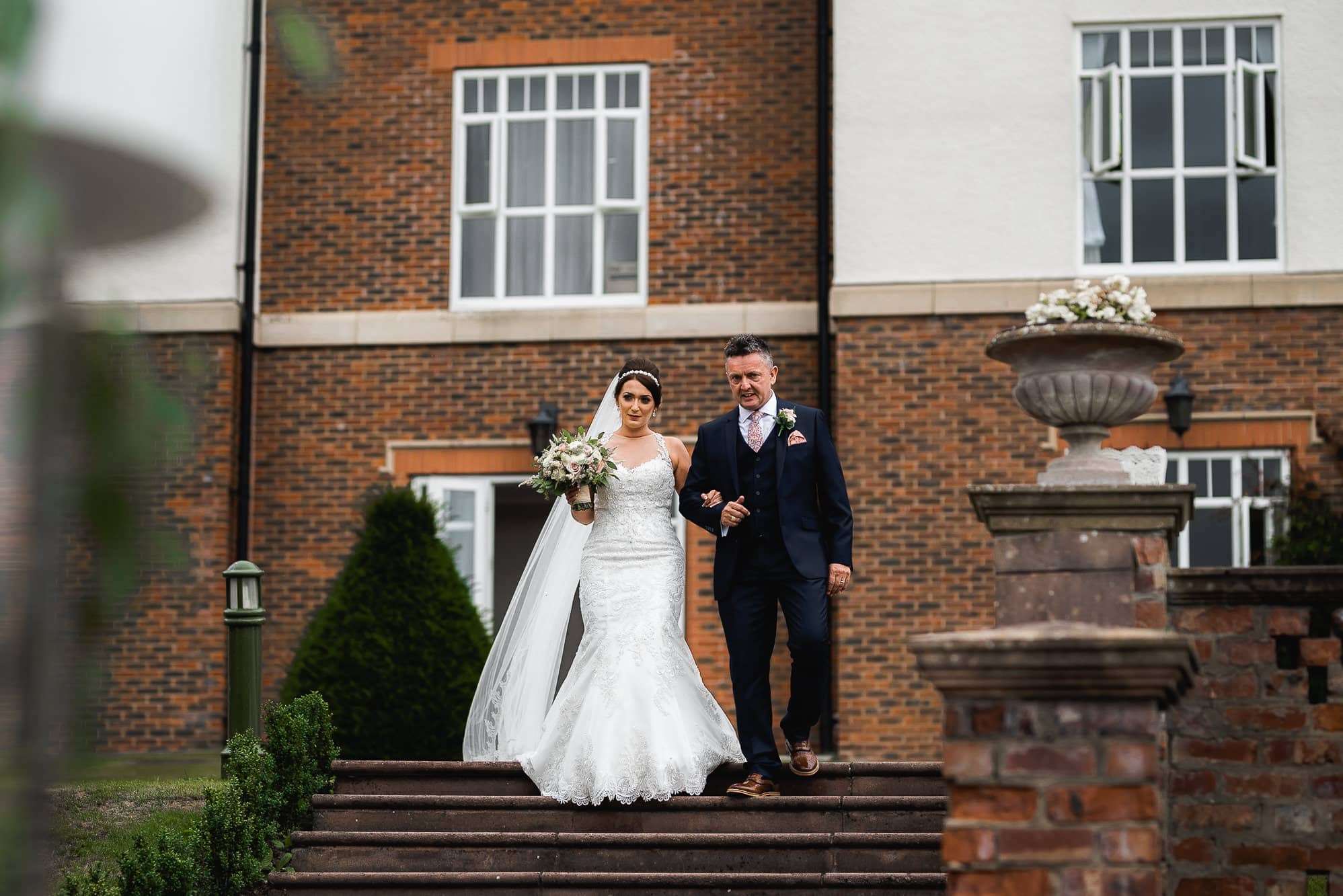 Bride walking down to ceremony