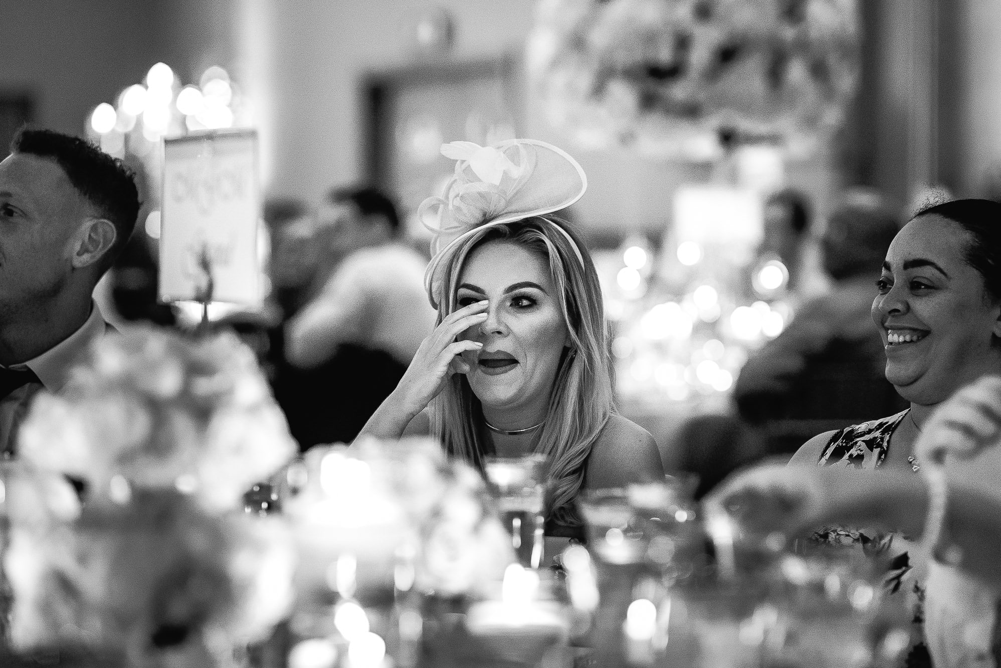 Guest crying at carden park during speeches