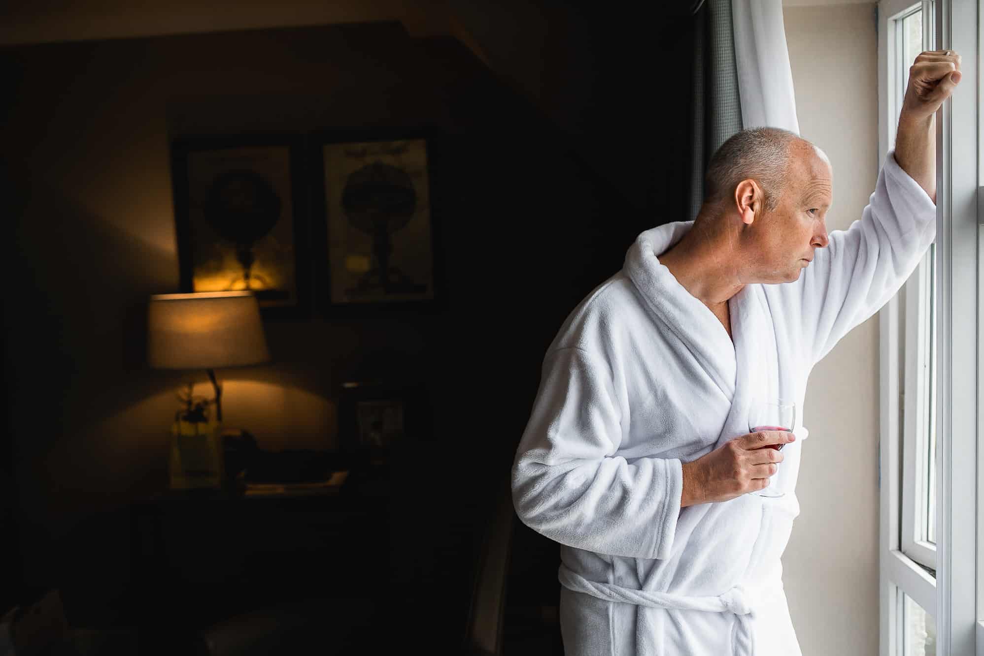 Dad looking on to the venue