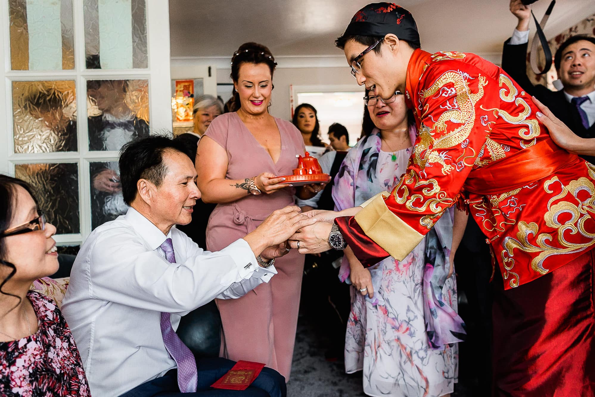 Chinese Wedding Photography | Manchester | Ray & Julie 20 Traditional tea giving