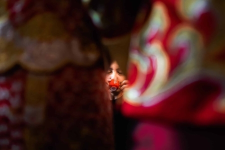 Manchester Chinese Wedding Photography Drinking tea between bride and groom
