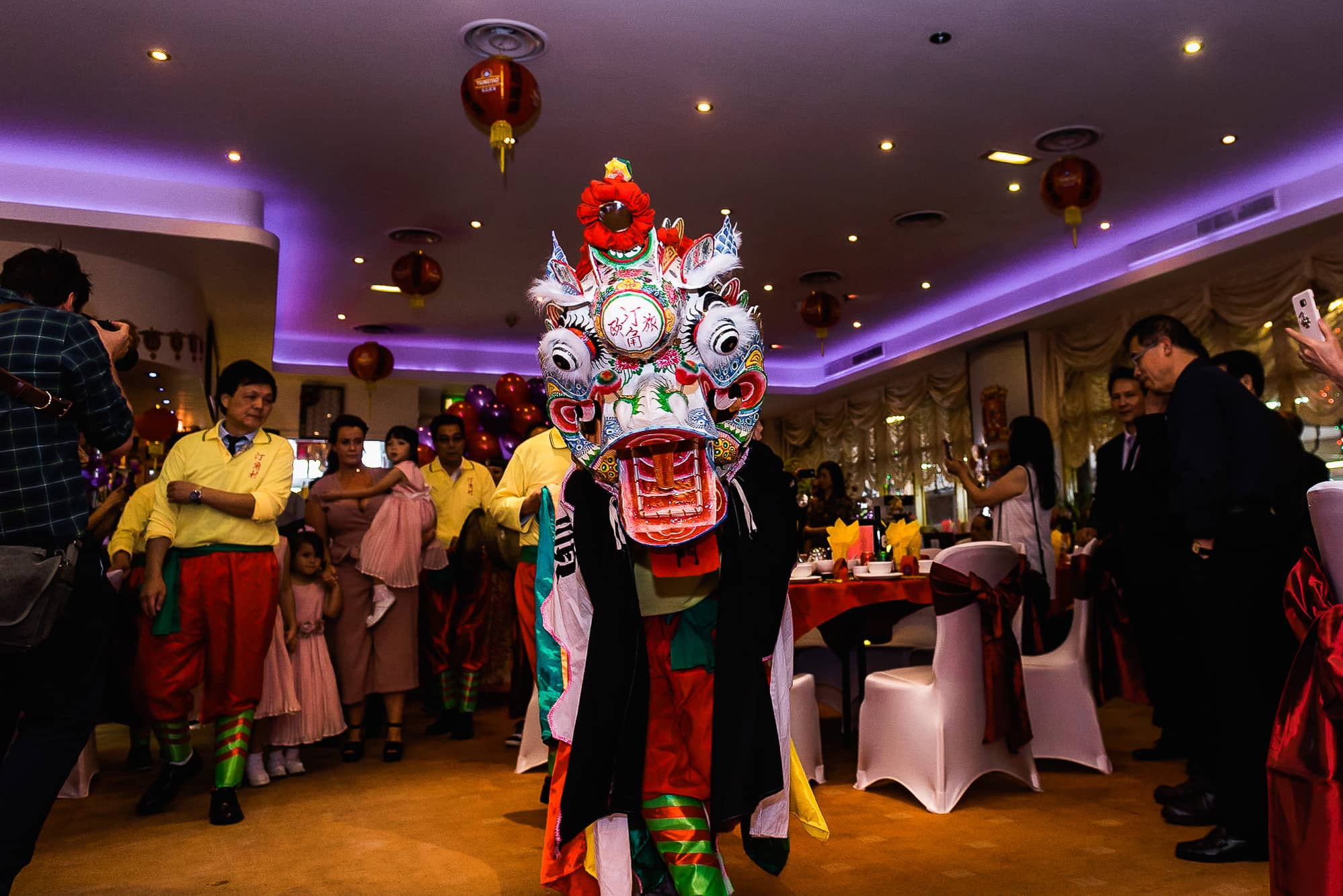 Chinese Wedding Photography | Manchester | Ray & Julie 35 Unicorn in the restaurant