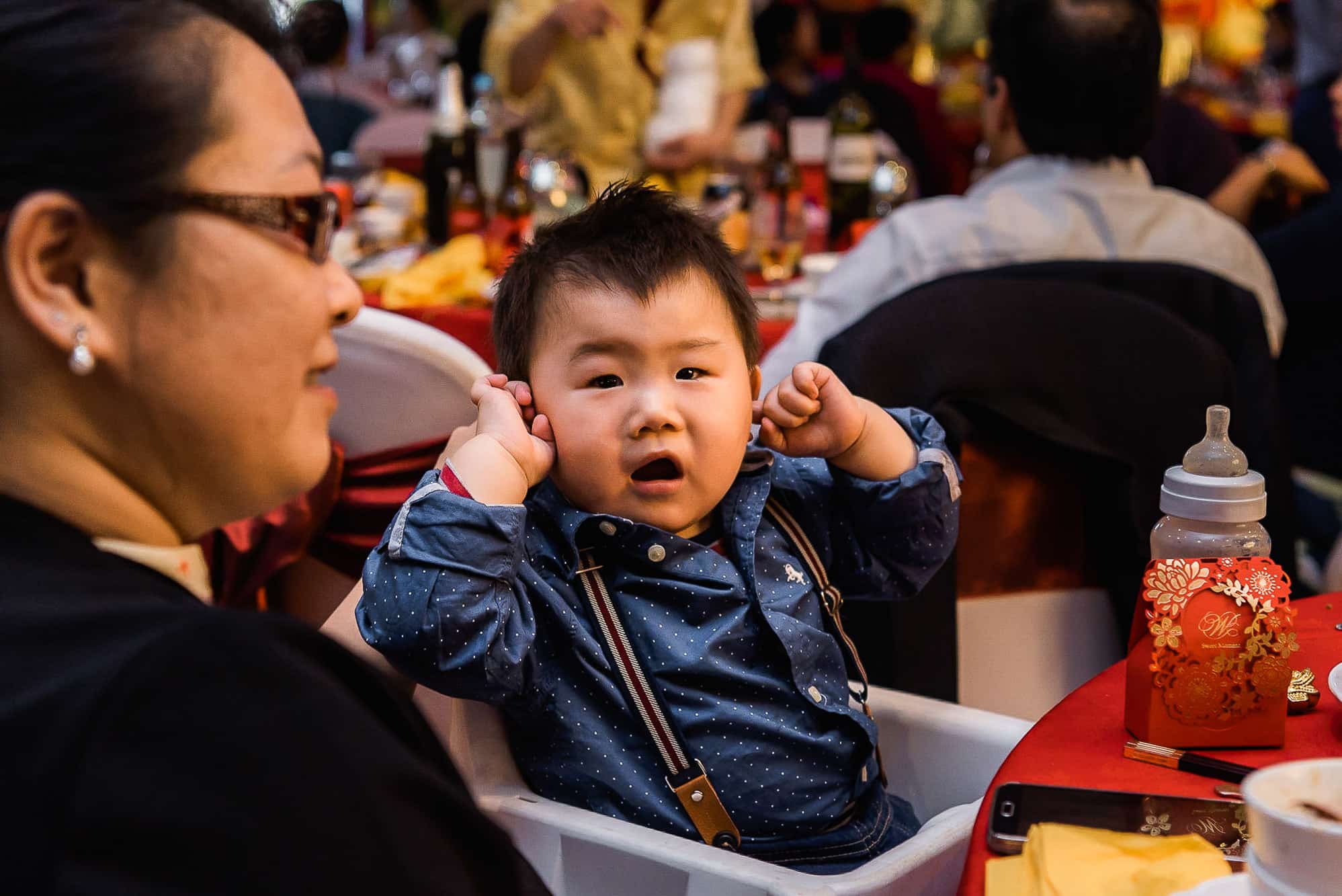 Chinese Wedding Photography | Manchester | Ray & Julie 37 Child with hands in ears