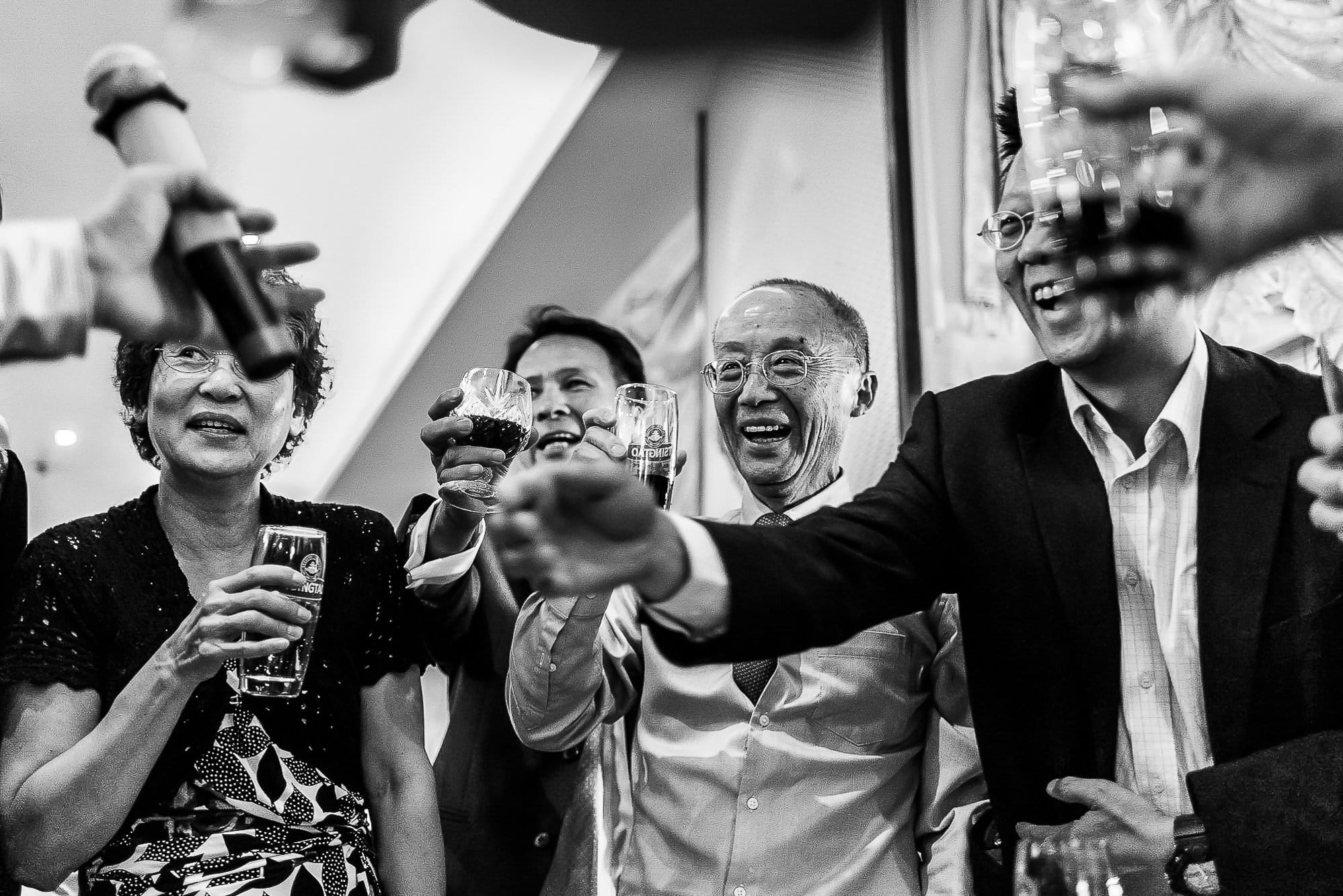 Chinese Wedding Photography | Manchester | Ray & Julie 41 People cheering