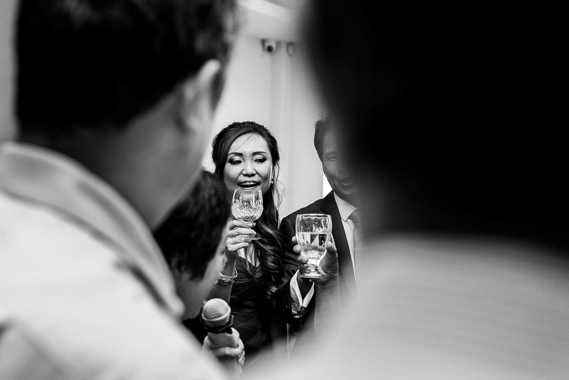 Chinese Wedding Photography | Manchester | Ray & Julie 43 Bride with a drink