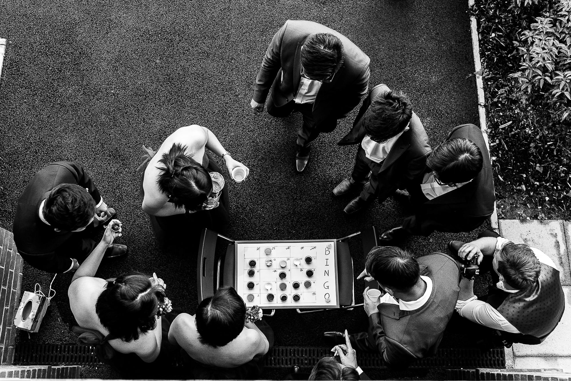 Chinese Wedding Photography | Manchester | Ray & Julie 7 Shot from above of people playing game