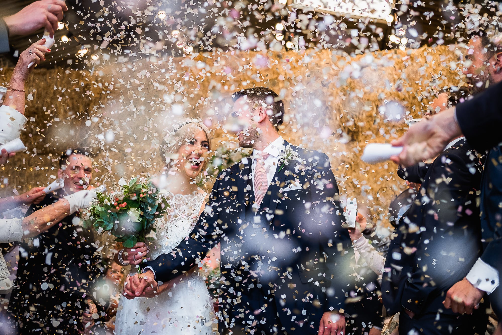 Confetti shot close up