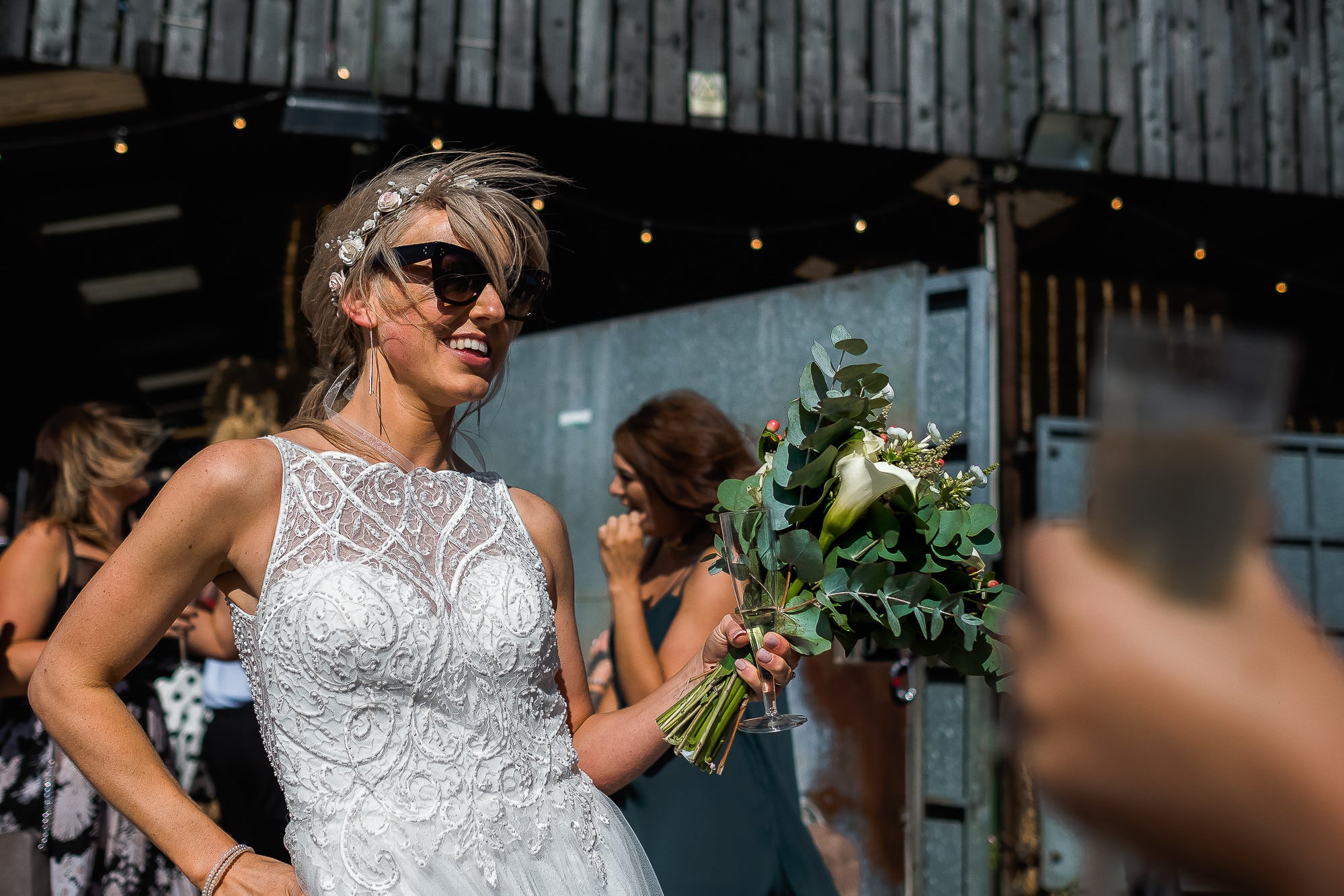 Bride in sun glasses