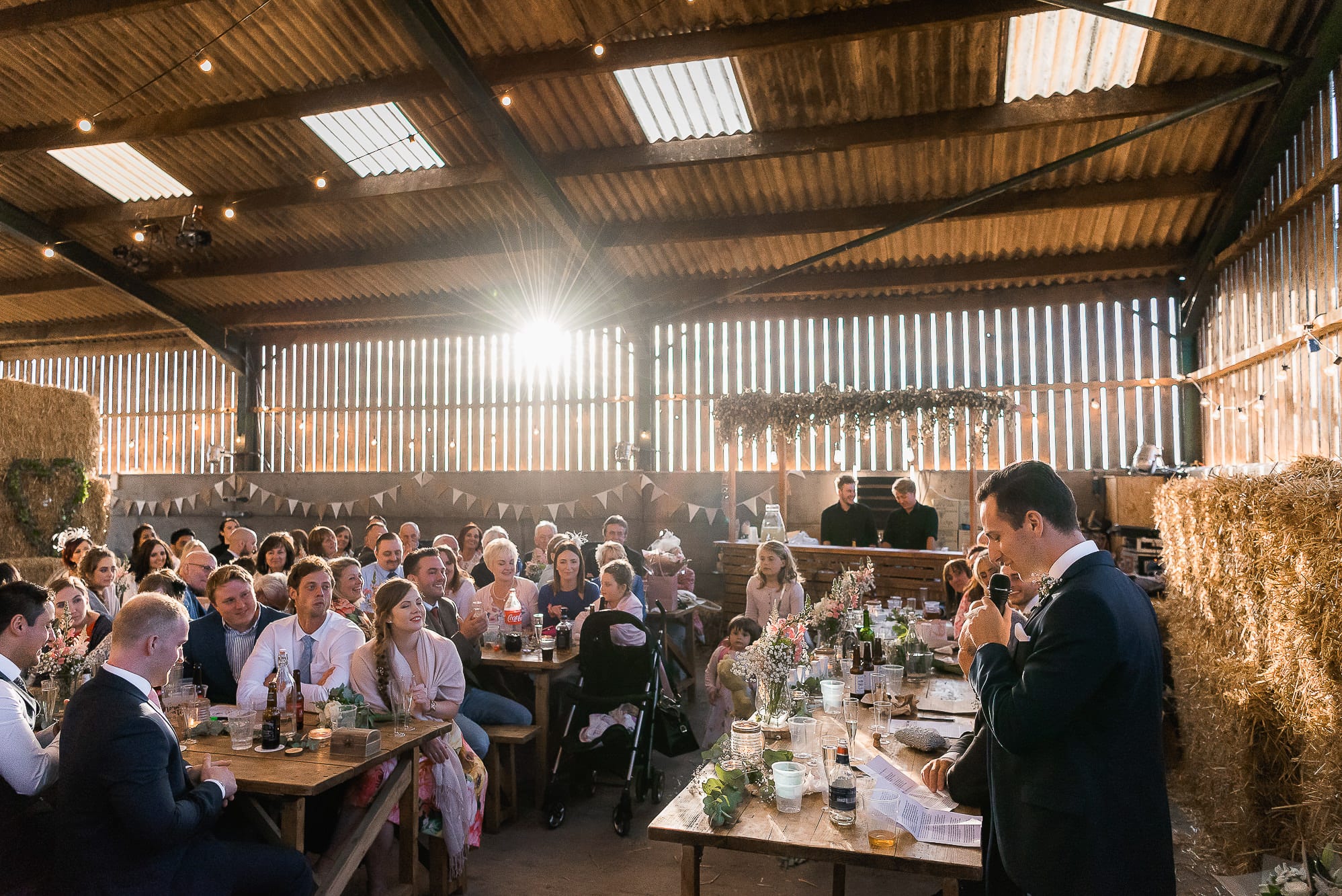 Sunset during speeches