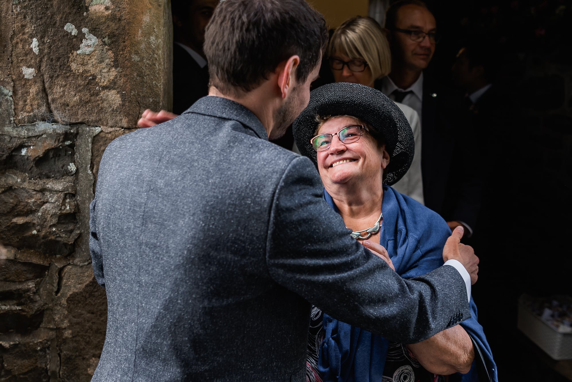 Guest smiling and emotional