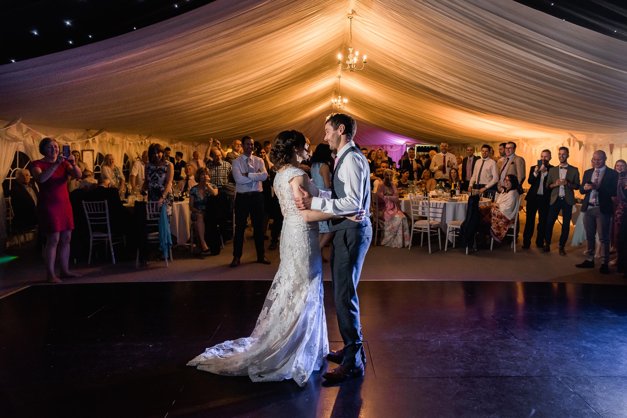 First dance in marquee