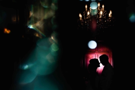 Shooting through lights at Tyn Dwr Hall