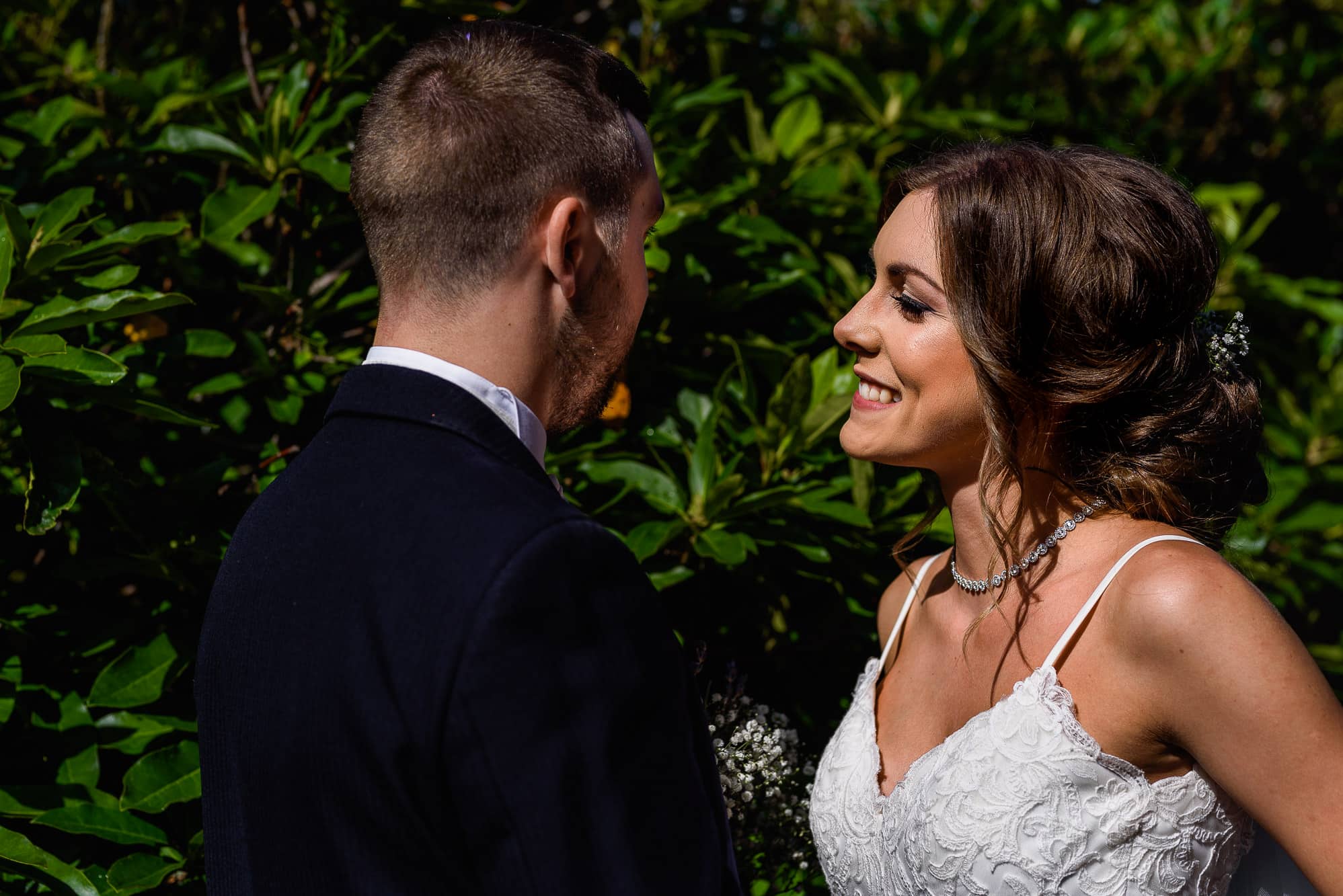 Tyn Dwr Hall Wedding Photography | Andy Griffiths Photography 30 Bride and groom laughing at Tyn Dwr Hall
