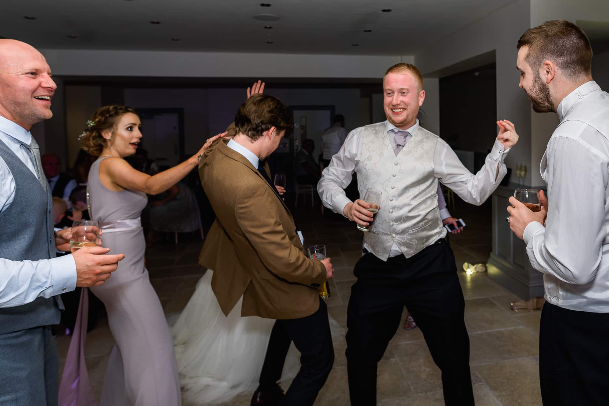 Tyn Dwr Hall Wedding Photography | Andy Griffiths Photography 54 Best man dancing at Tyn Dwr Hall