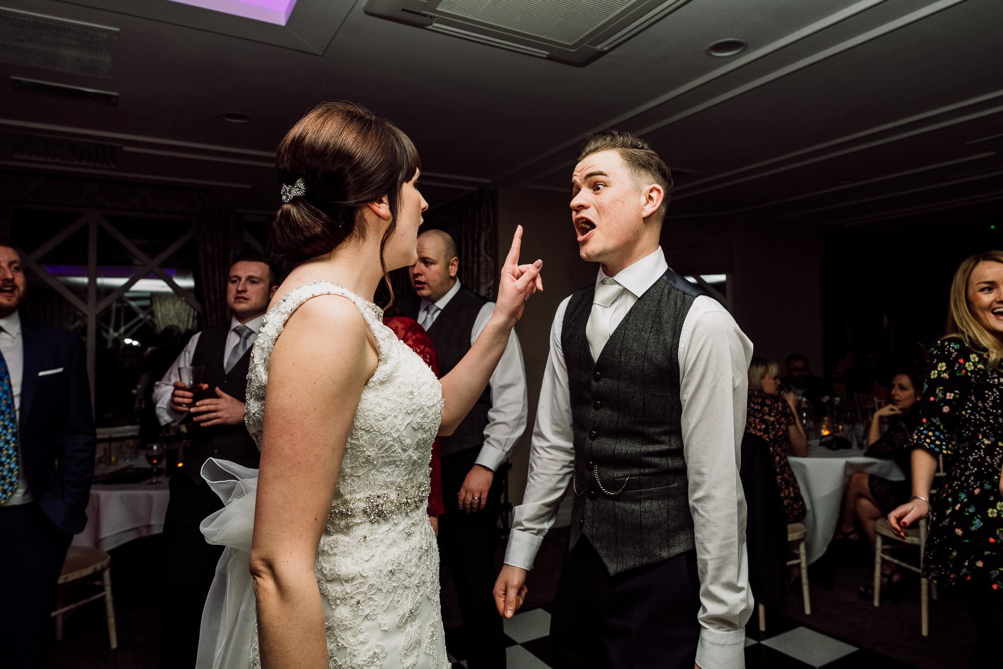 Crabwall Manor Wedding Photography | Mark & Beth 28 Bride tells off the groom