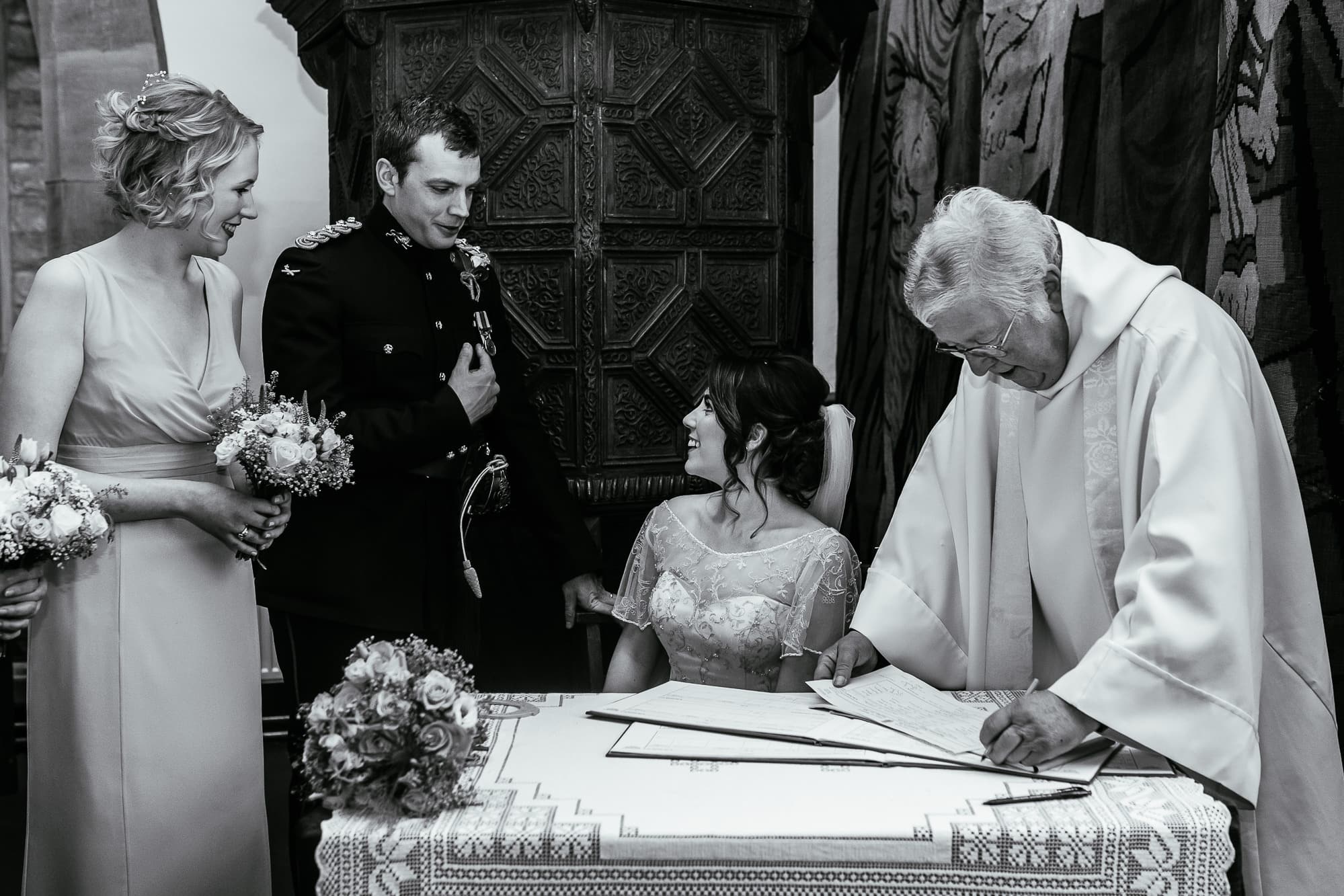 Signing the register