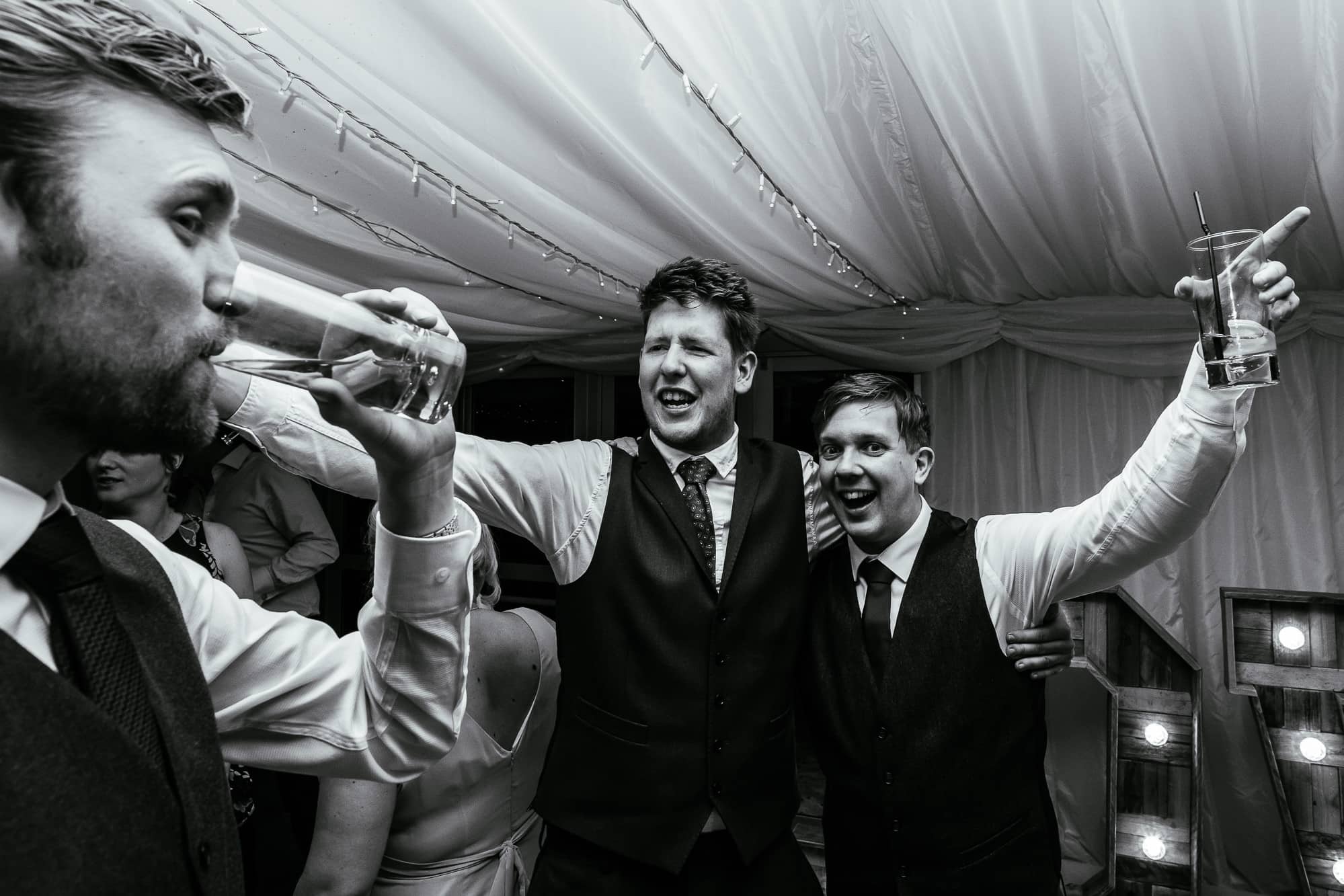 Brothers dancing at the Inn at Whitewell