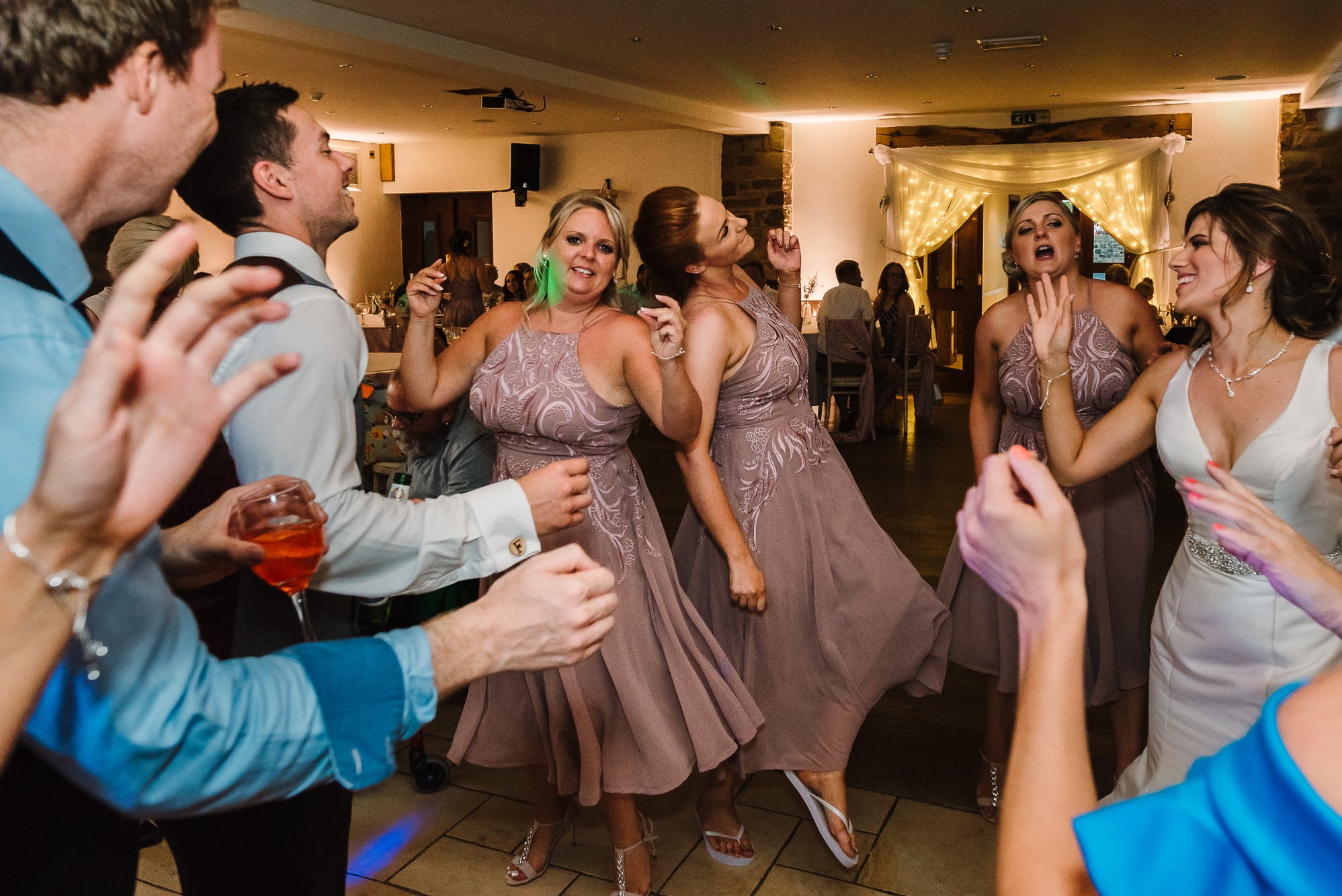 Guests dancing during the evening party at Beeston Manor