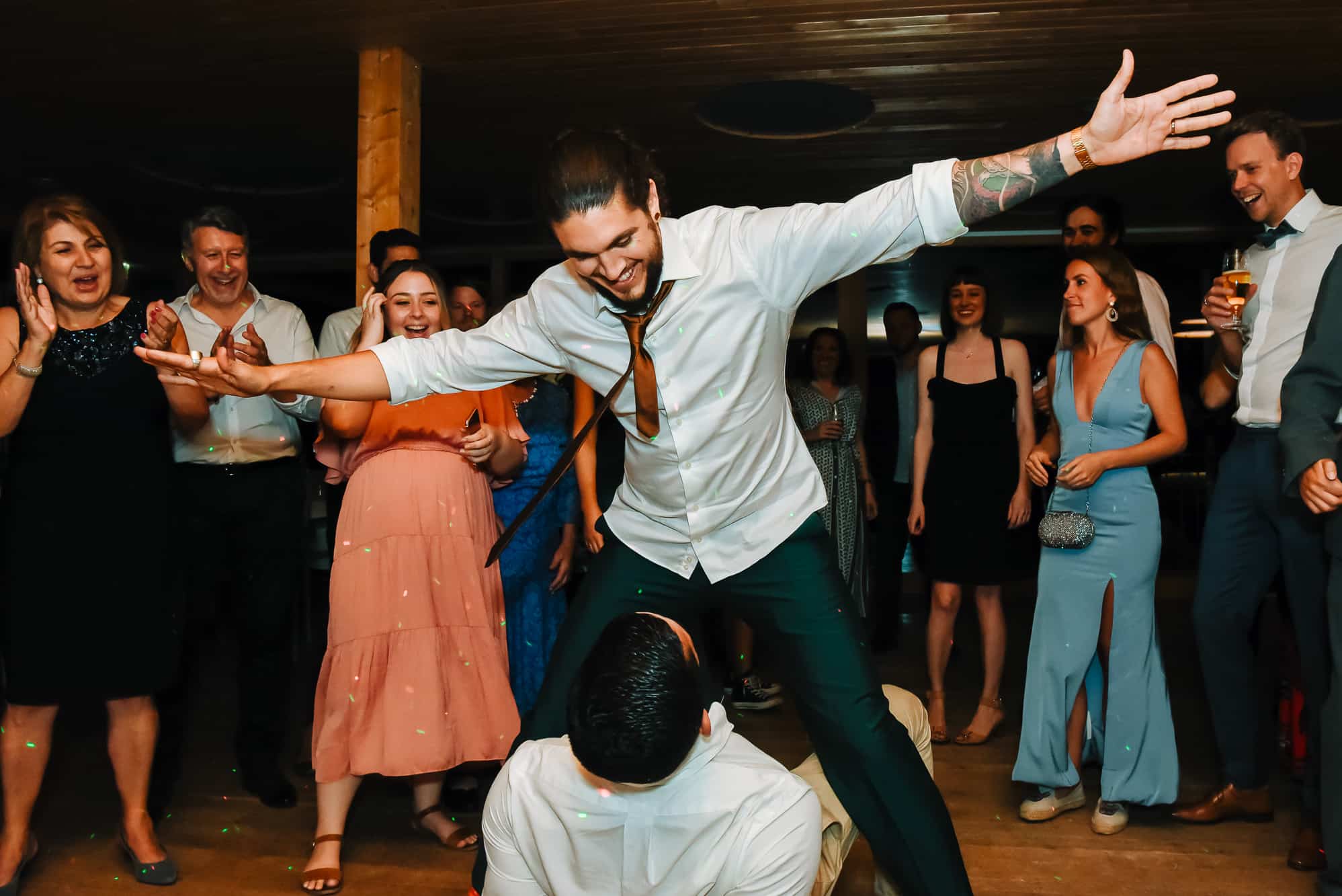 Lake Constance Wedding Photography 79 Groom dancing