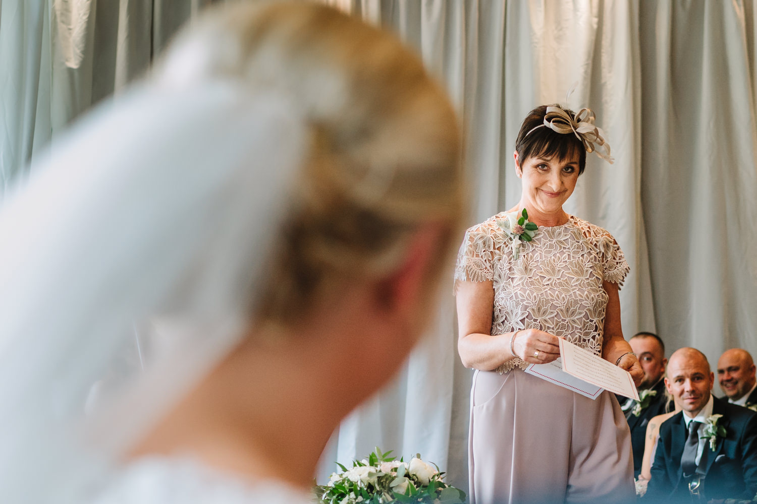 Brides mum giving a reading