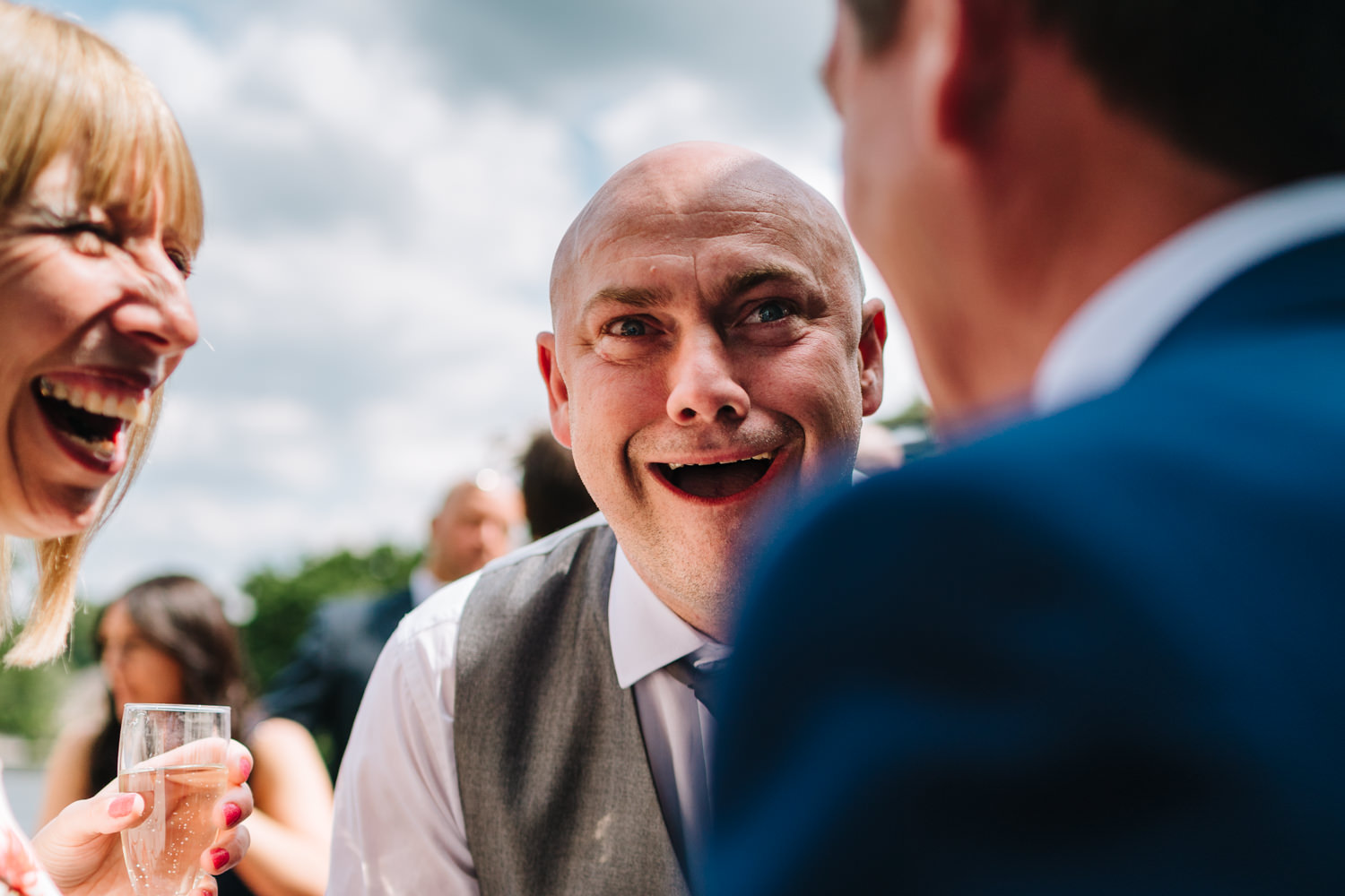 Male guest pulling a face