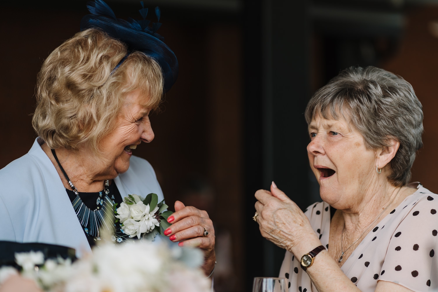 Brides gran laughing