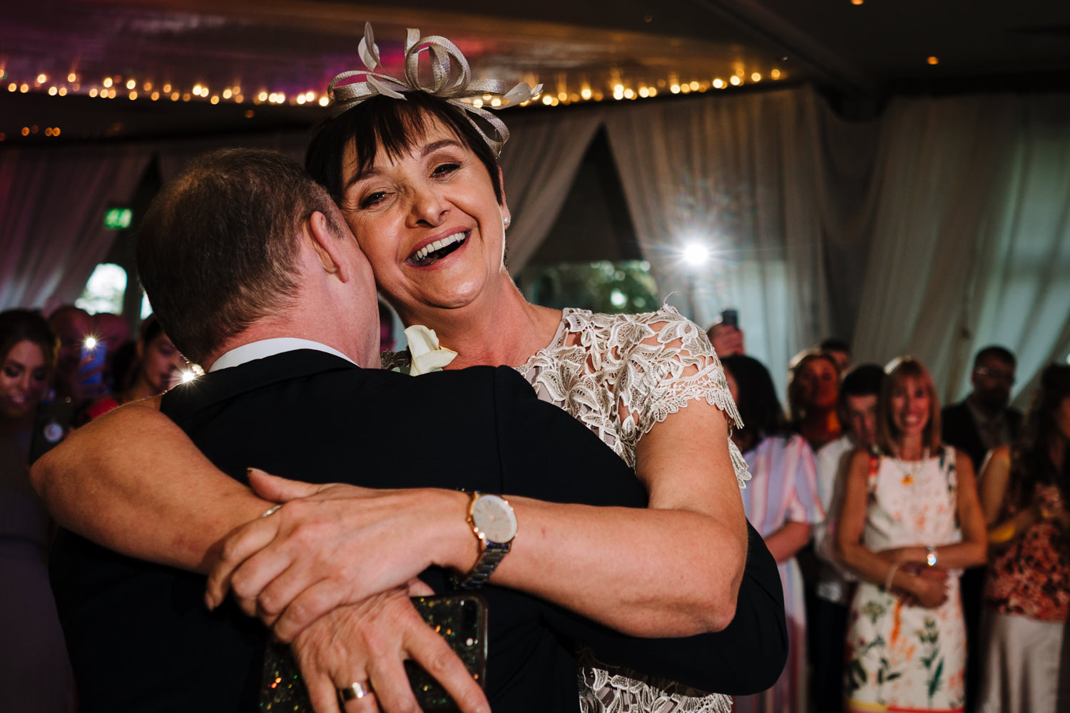 Brides mum and uncle dancing