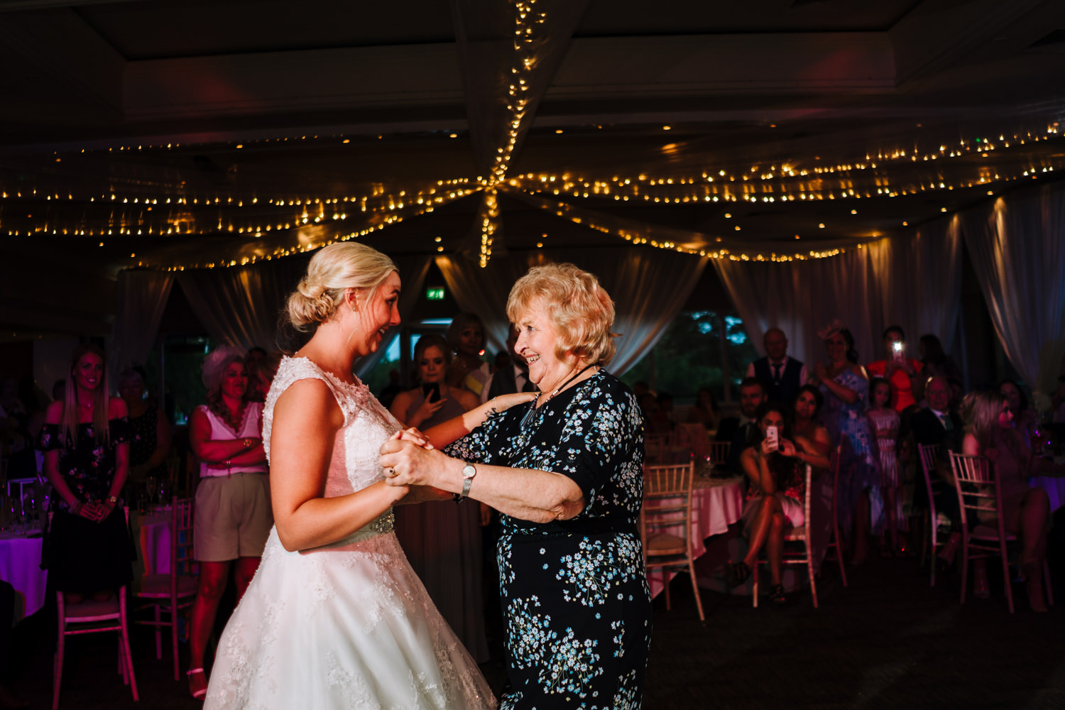 Bride dancing with her gran