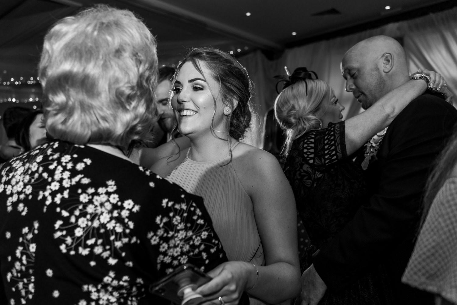 Bridesmaid dancing