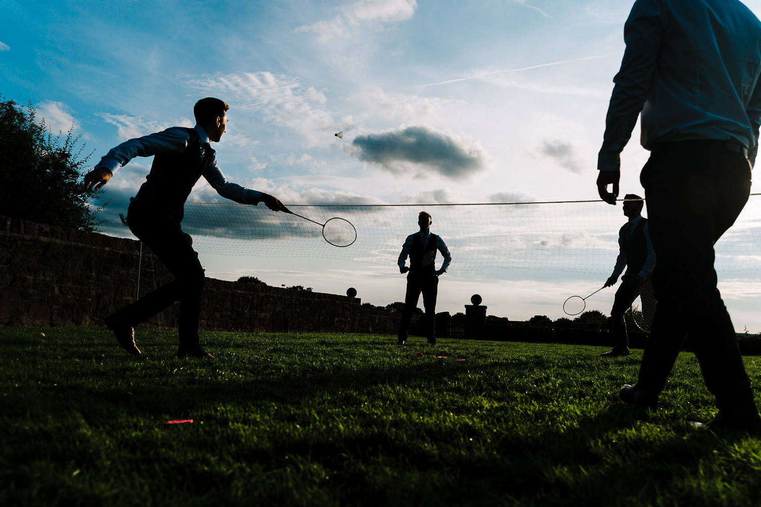 guests playing garden games at Beeston Manor