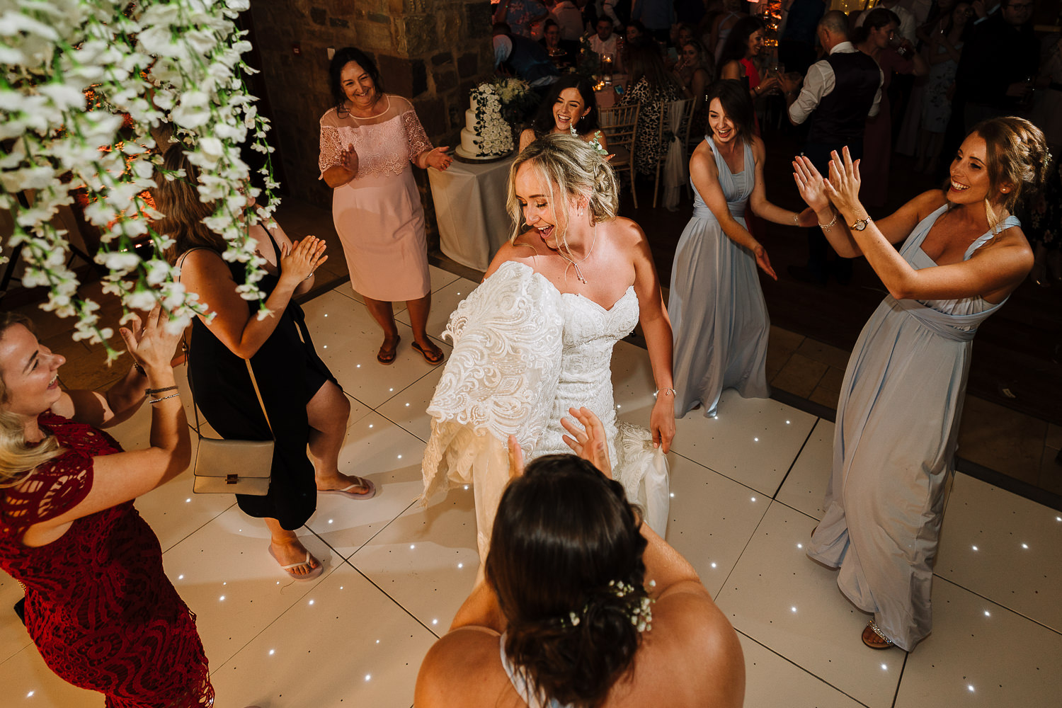 bride dancing at Beeston Manor