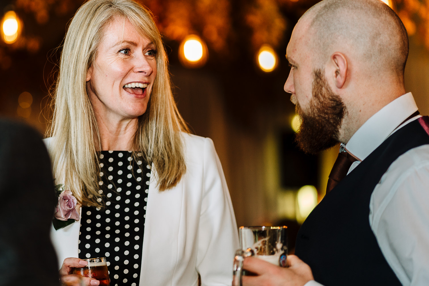 Guests laughing at Lancaster Brewery