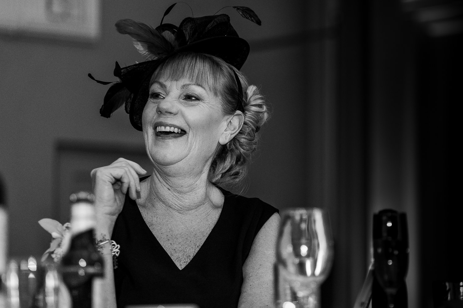 Mother of groom laughing