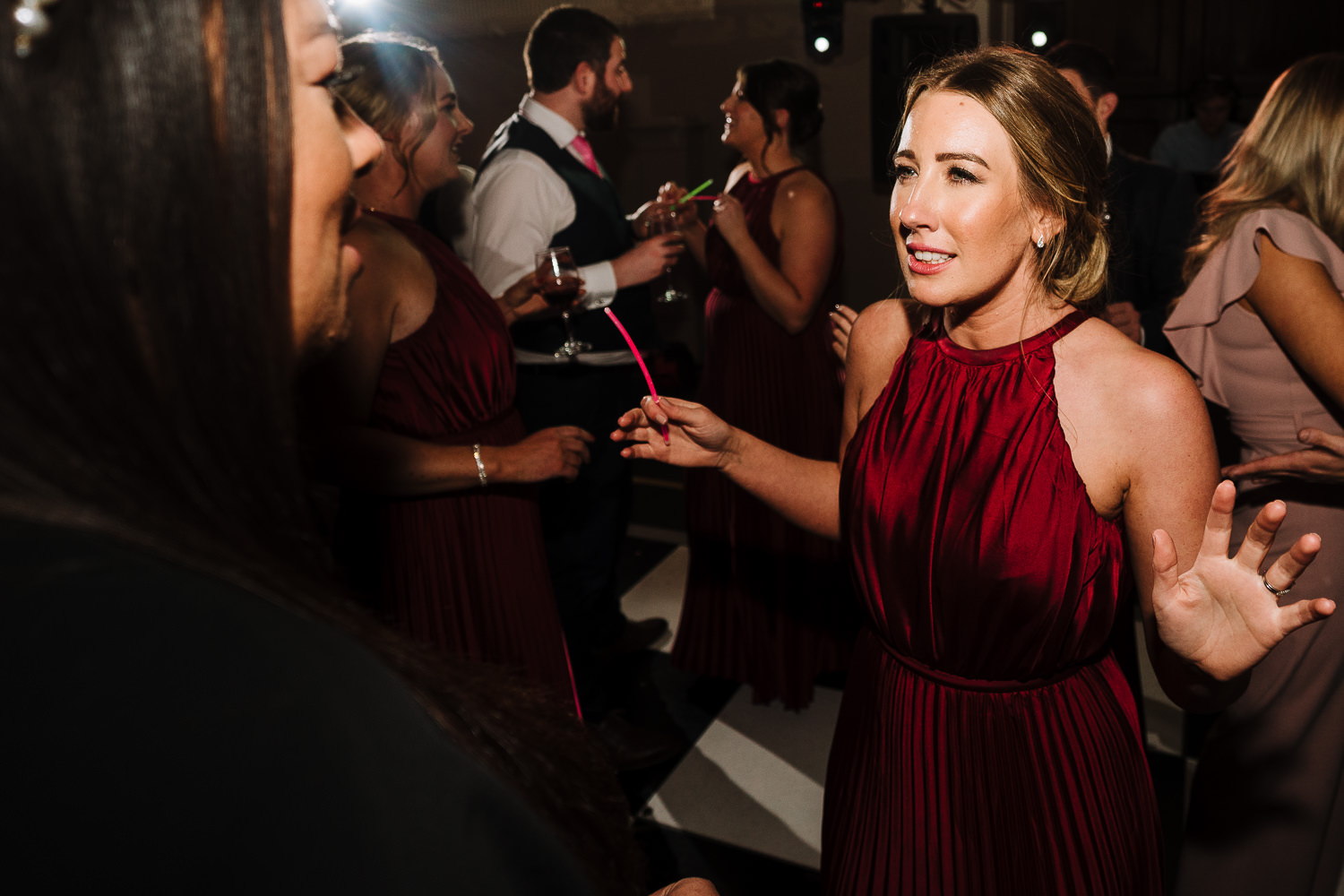 Bridesmaid dancing