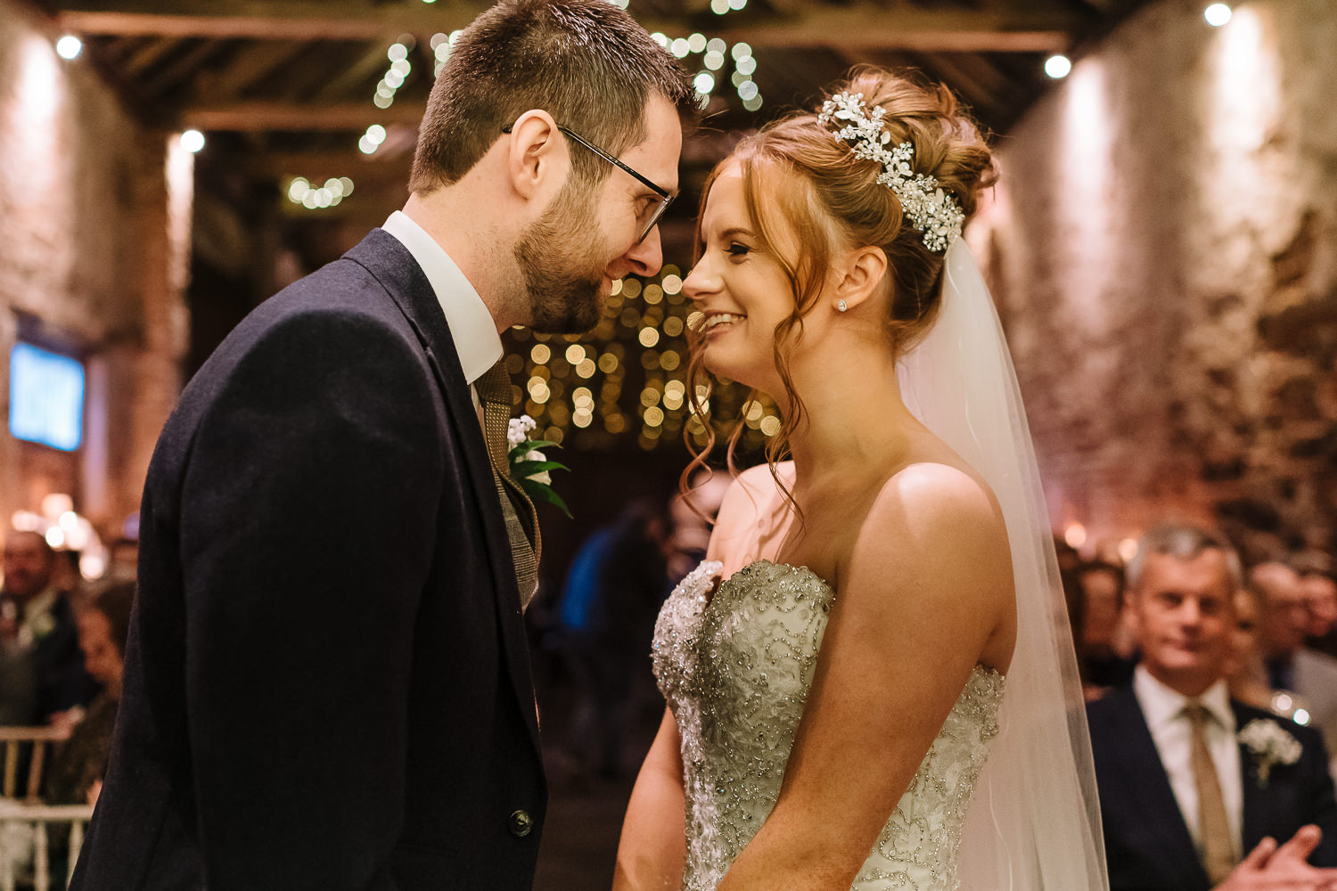 first kiss at the normans wedding venue