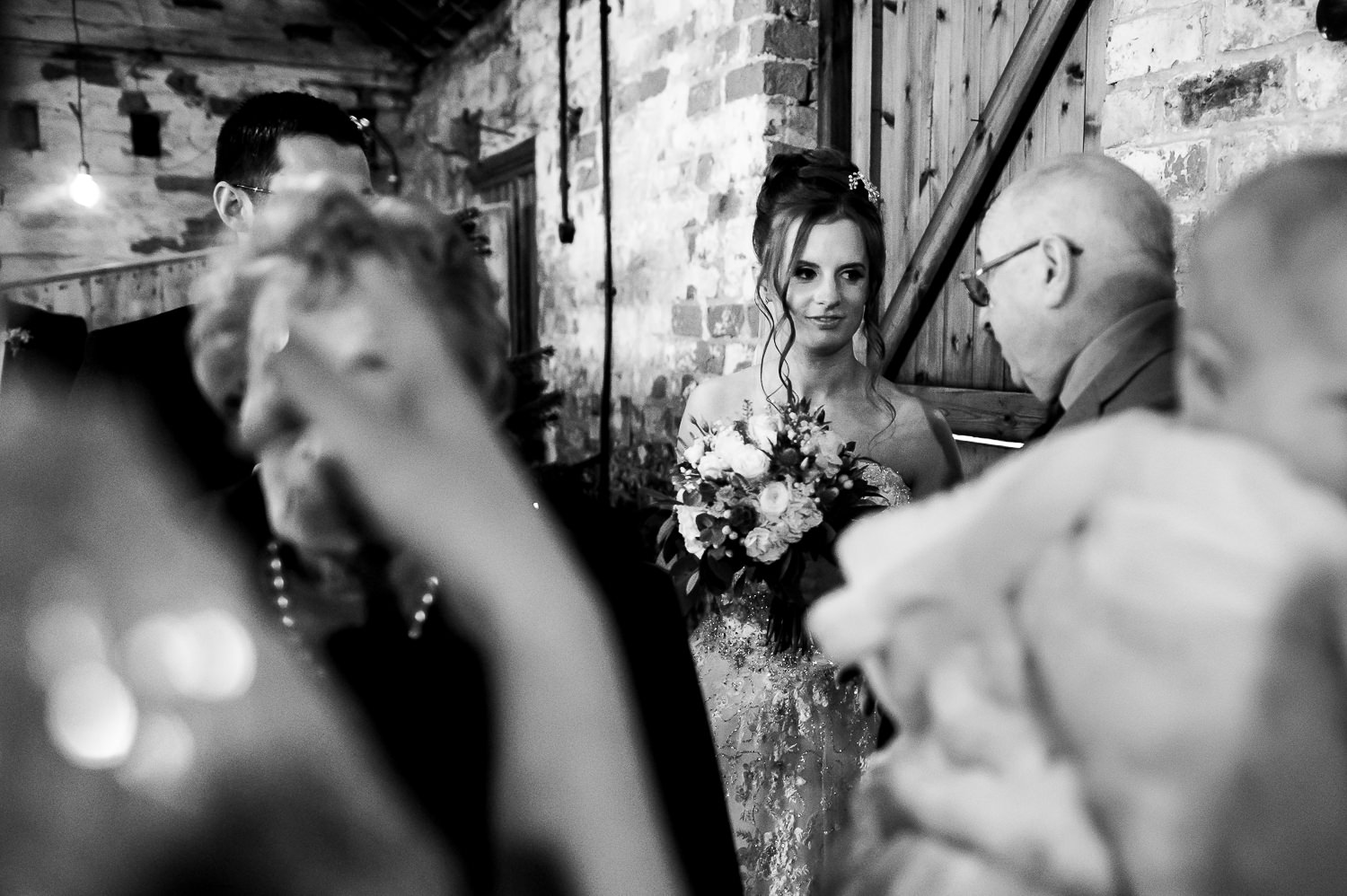 Bride talking to her grandad
