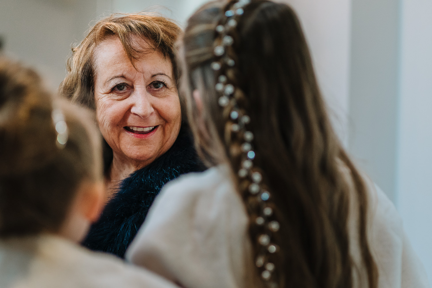 Mother of the bride smiling