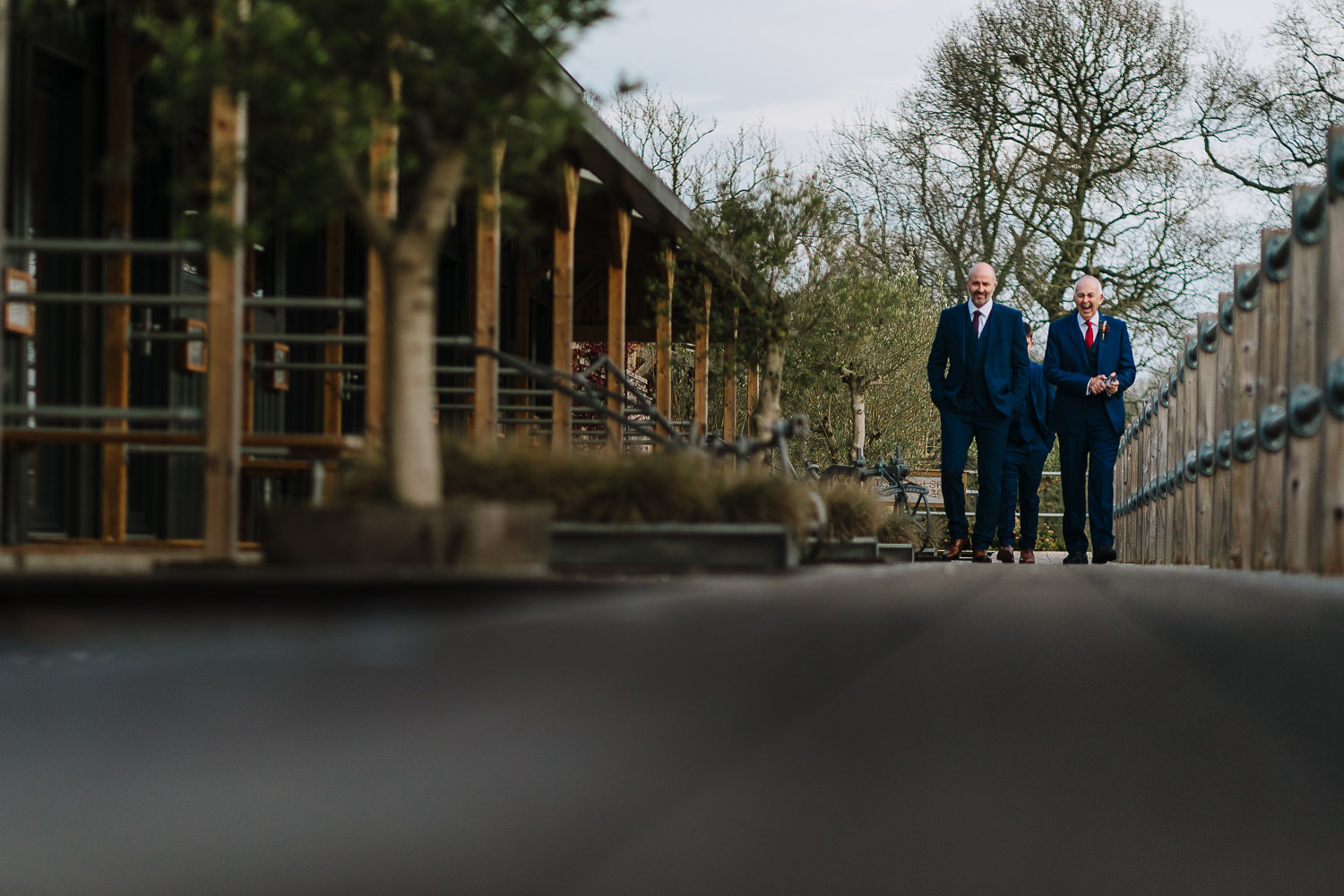 Guests arriving at Owen House Wedding Barn