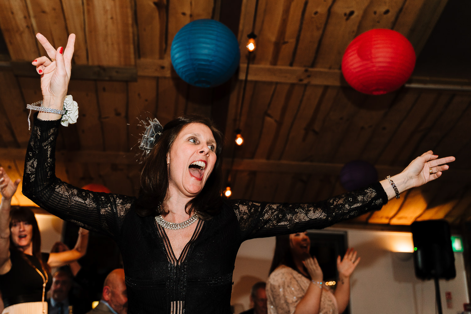 wedding guest dancing