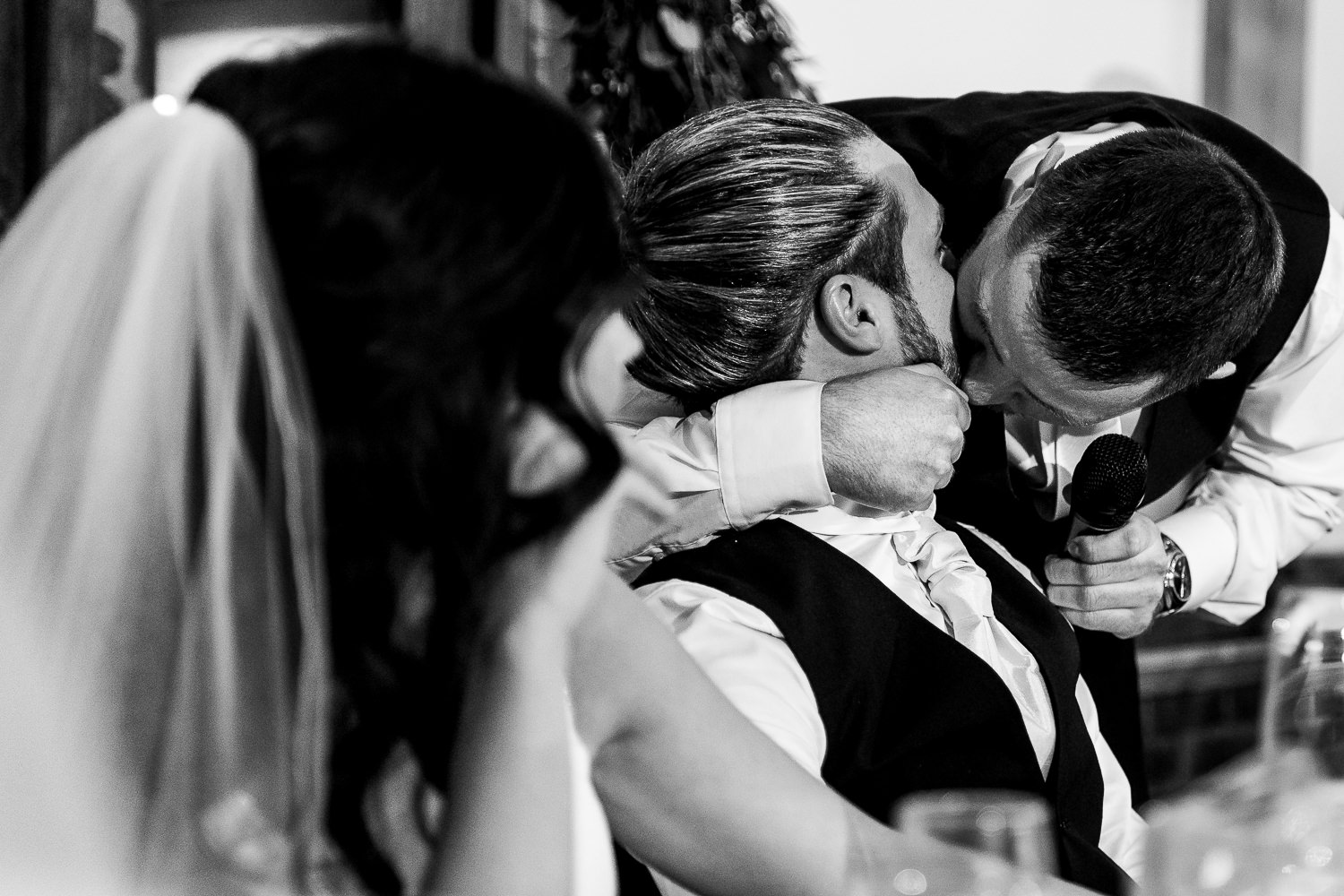 Sandhole Oak Barn Wedding Photography 79 Best man kissing the groom