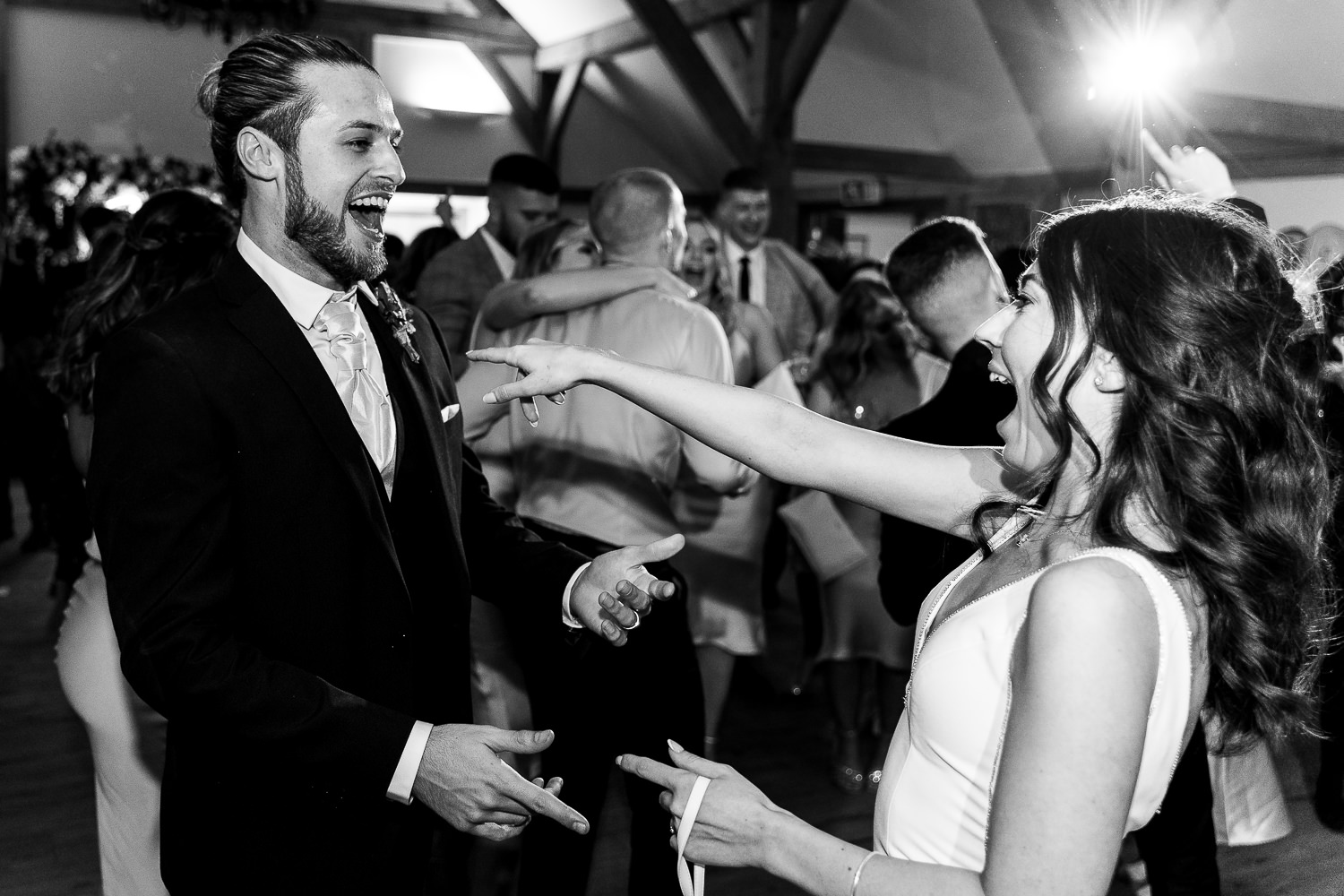 Sandhole Oak Barn Wedding Photography 93 bride and groom dancing