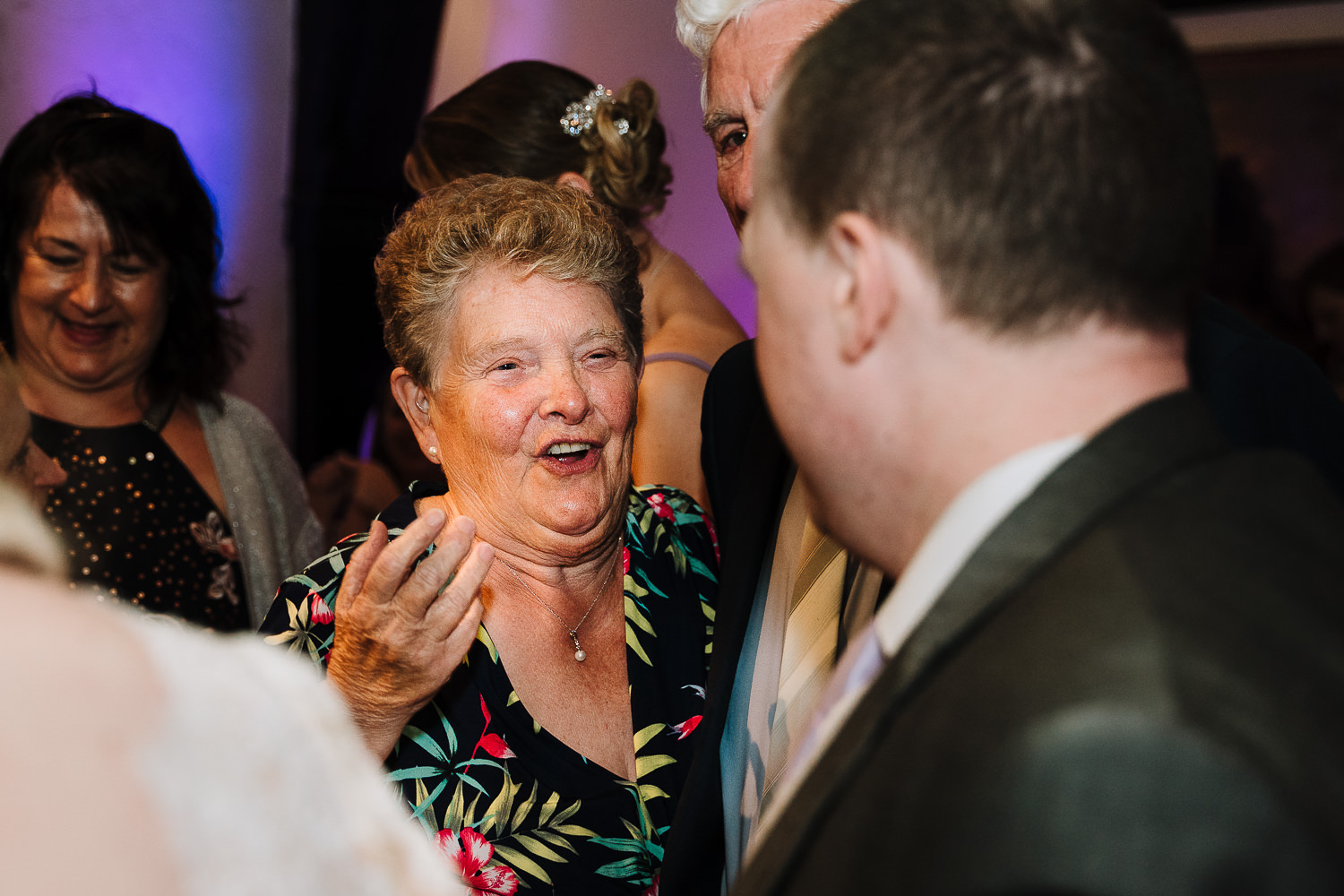 Samlesbury Hall Wedding Photography 36 Brides gran dancing