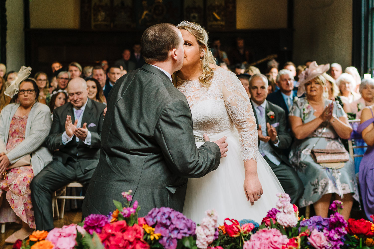 Samlesbury Hall Wedding Photography 8 visually impaired couple tie the knot