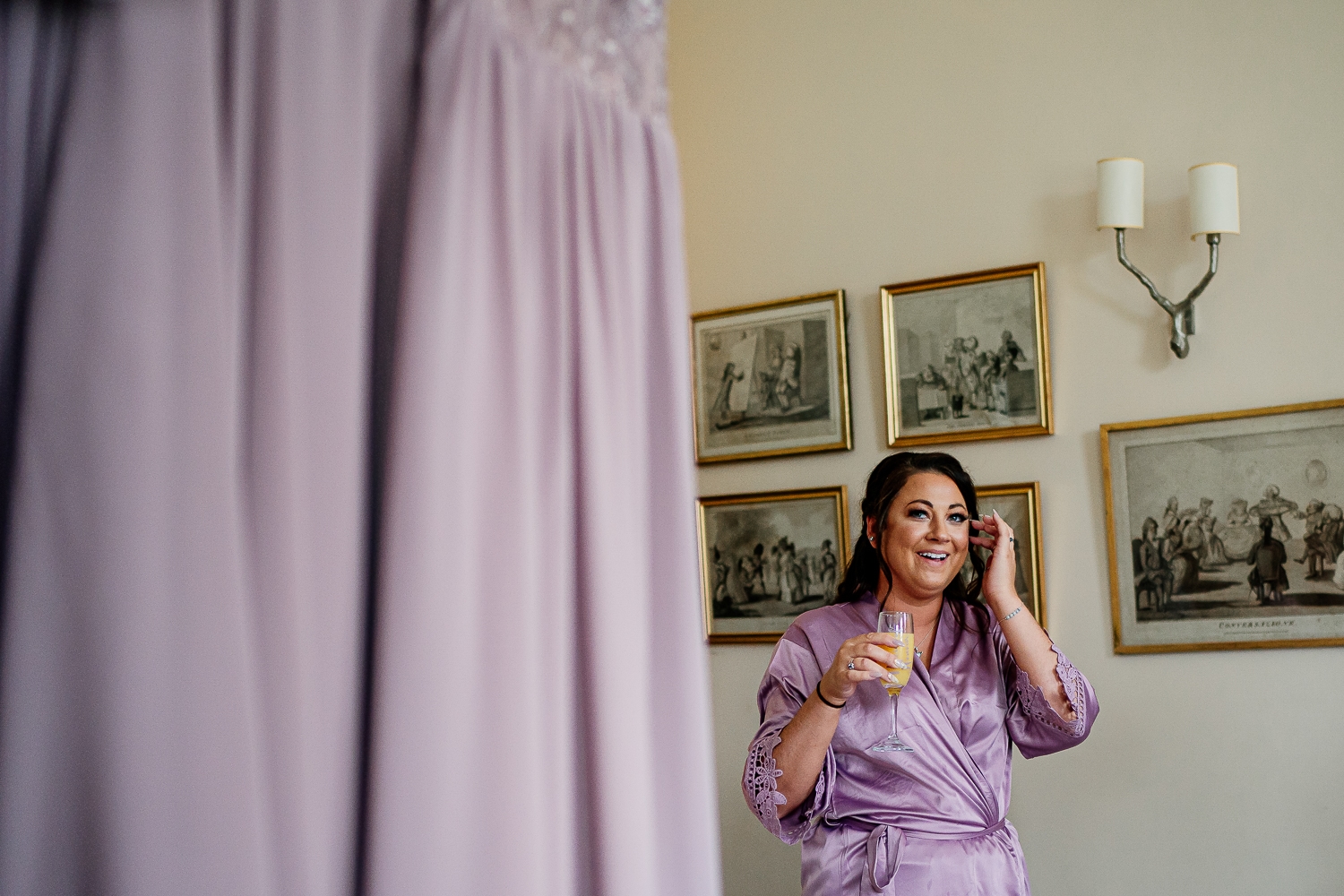 Iscoyd Park Wedding 13 Bridesmaid laughing
