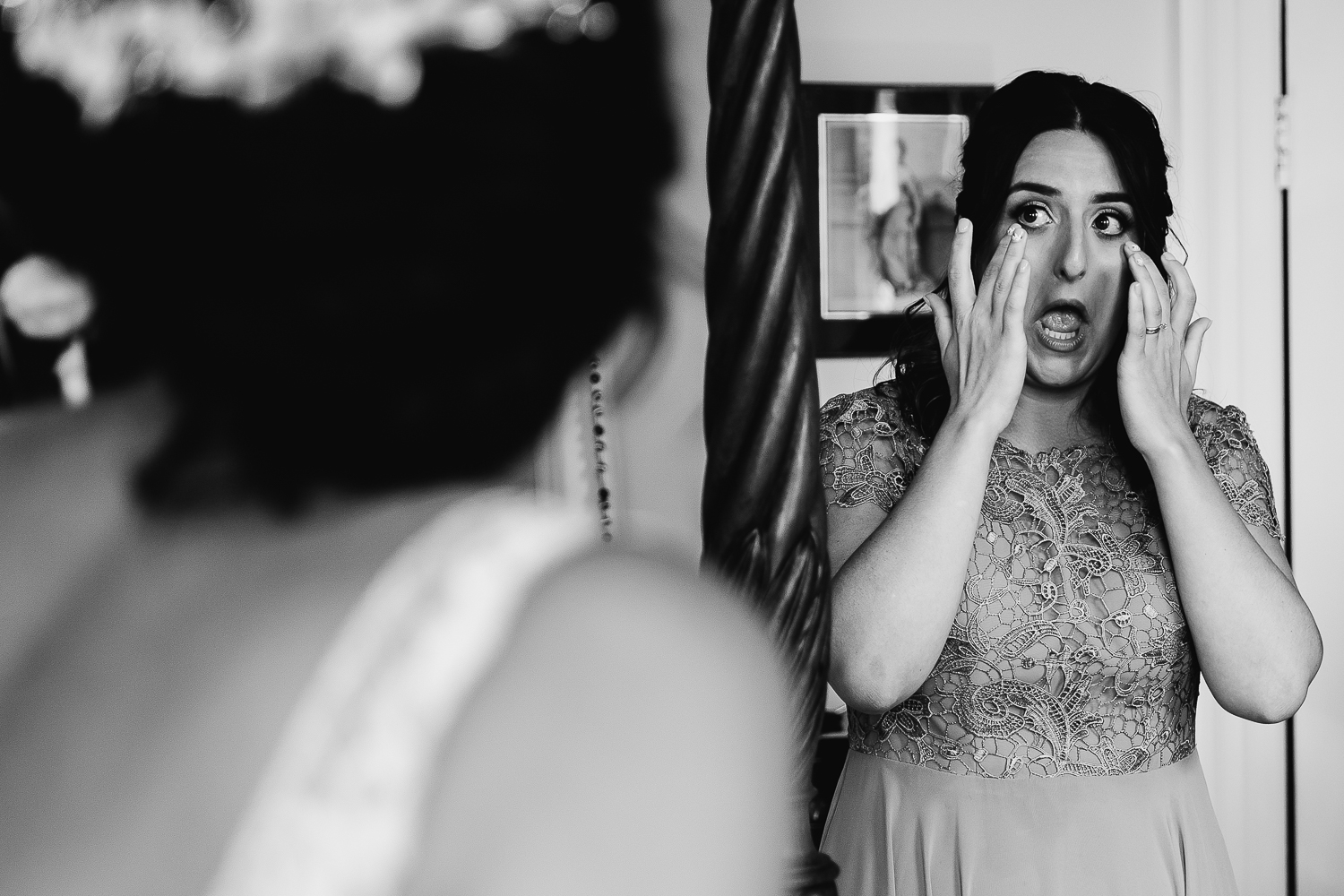 bridesmaid crying