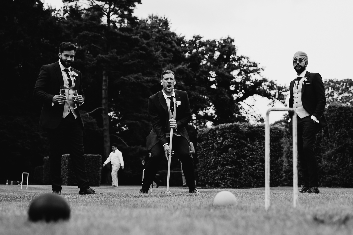 Lawn games at Iscoyd Park