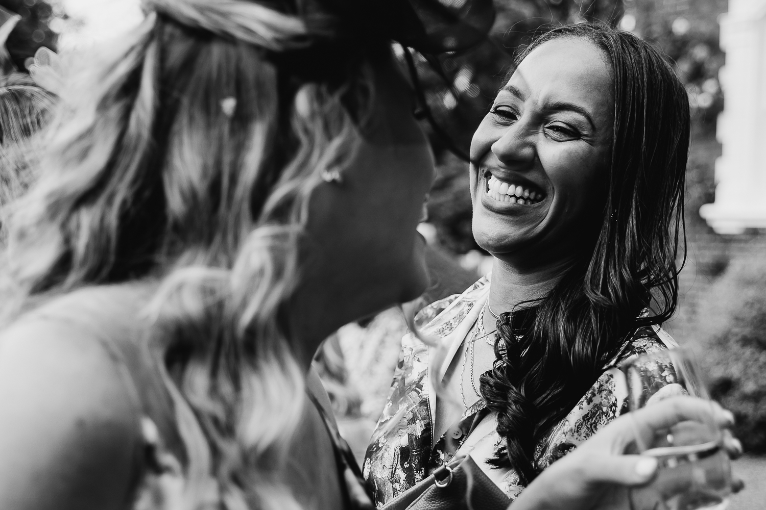 Iscoyd Park Wedding 35 Guests laughing