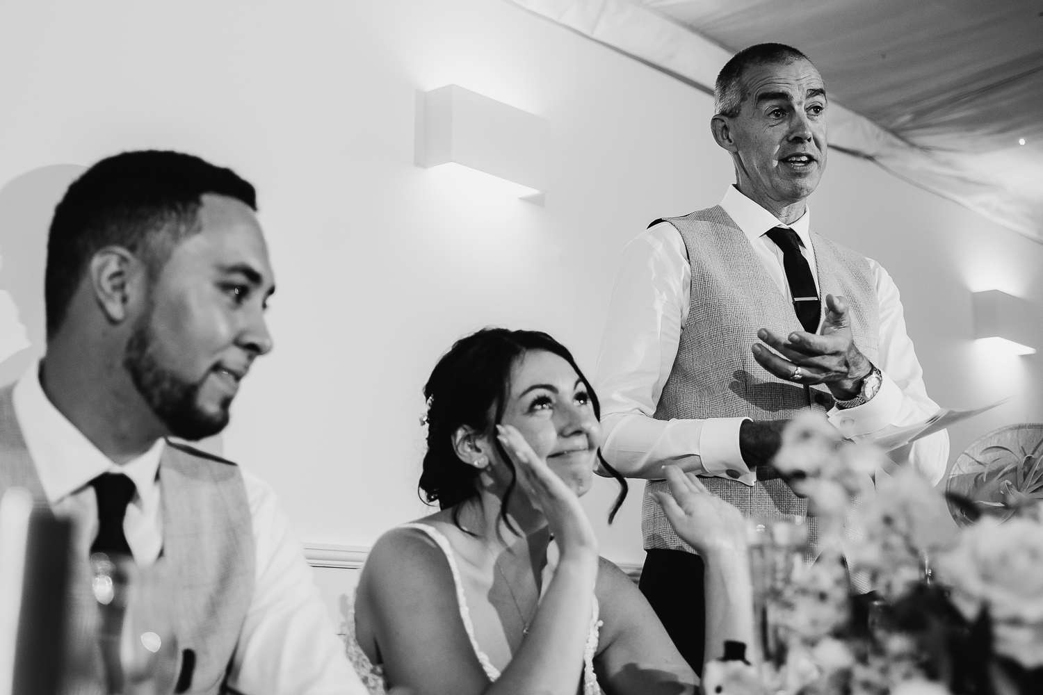 Iscoyd Park Wedding 44 Father of the bride speech