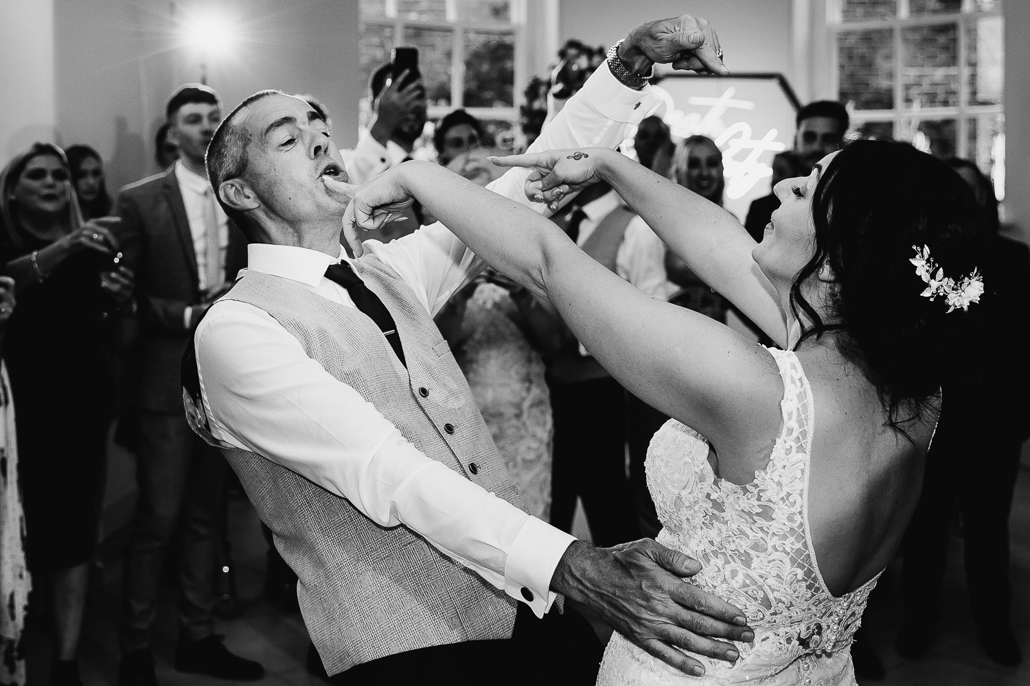 Iscoyd Park Wedding 60 Father of the bride and the bride dancing