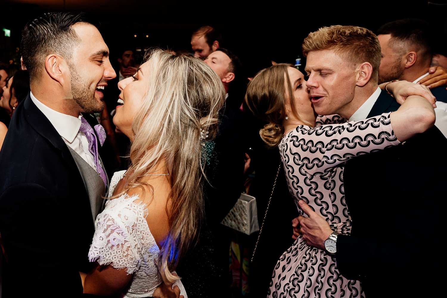 Two couples dancing at Mottram Hall